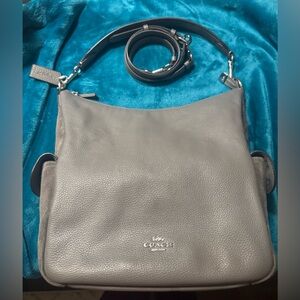 Coach Grey Leather & Suede Shoulder Bag GGUC. Price is Firm.🙏